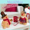 Adorable 2024 Christmas Gingerbread Man Doll Decorative Figure For Festive Holiday Decor