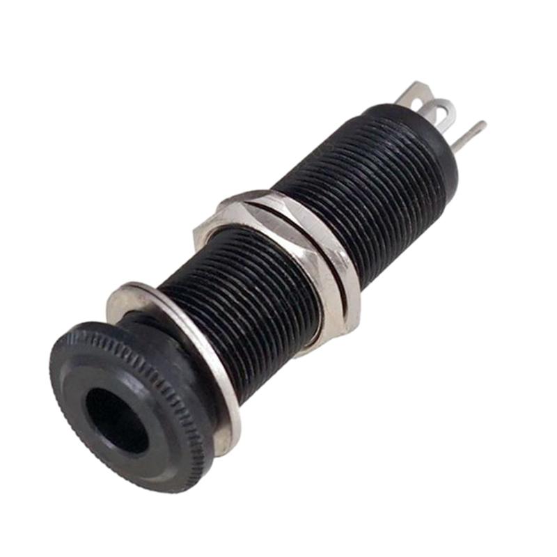 Guitar Output Jacks Plug Socket Replacements Threaded Cylinder Guitar Socket Connector 1/4inch for Electric Guitar Bass