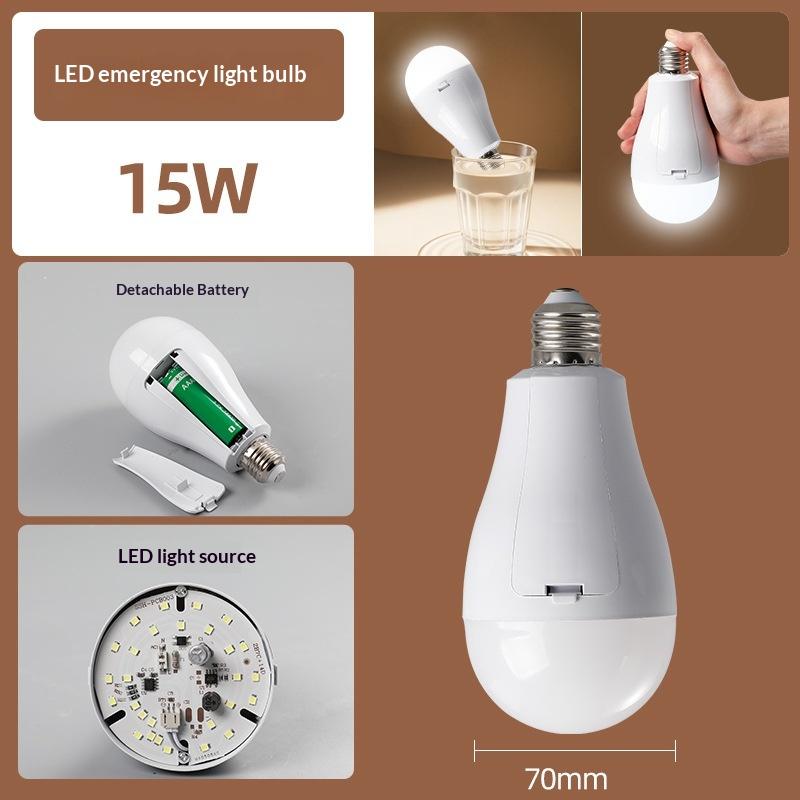 1 Set 15/20W Battery Powered E27 Led Light Bulbs With Hook For Emergency Light Usb Rechargeable Light Bulb