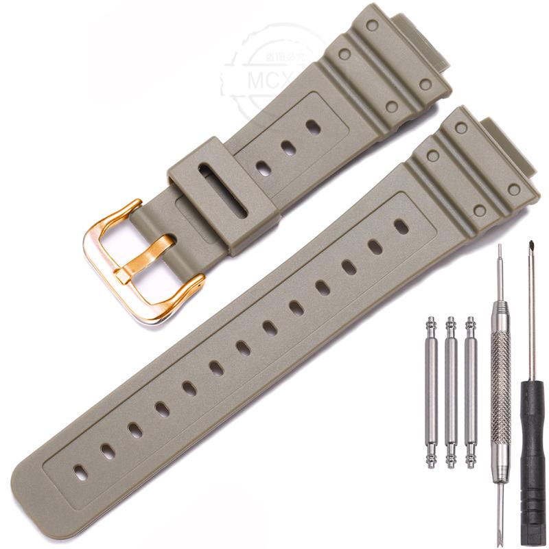 16mm Resin Strap Suitable For Casio DW-5900 DW-6900 5600E GW-M5610 Band Bracelet Pin Buckle Accessories