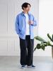 B:MING LIFE STORE by BEAMS Men's Large/Small Shirt, Polyester Broadcloth, Regular Collar, 2015 Spring/Summer Collection, Size SAX (L_92110375147)
