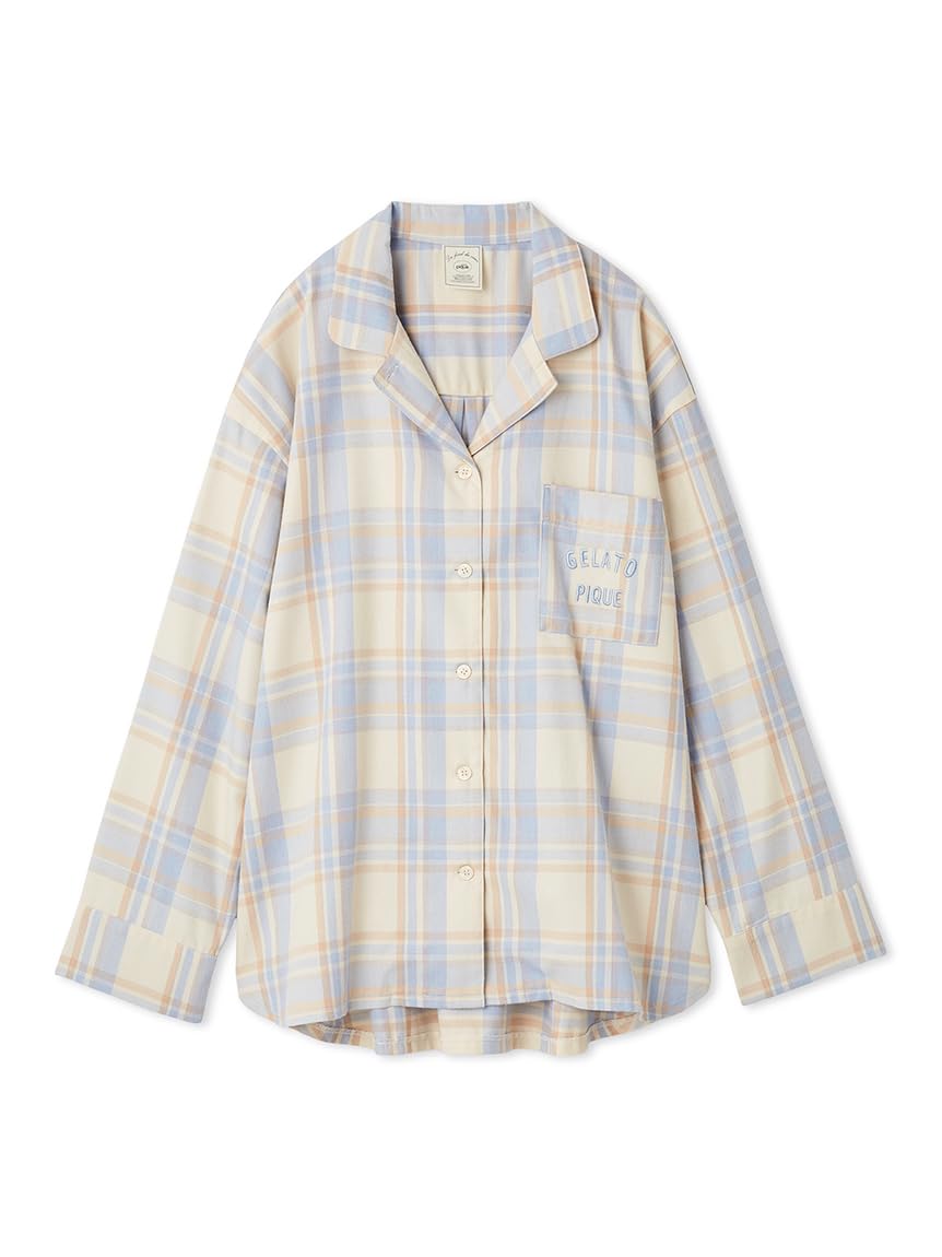 

Gelato Pique Trendy Check Pattern Shirt PWFT254292 Blue Free Size Women s синий