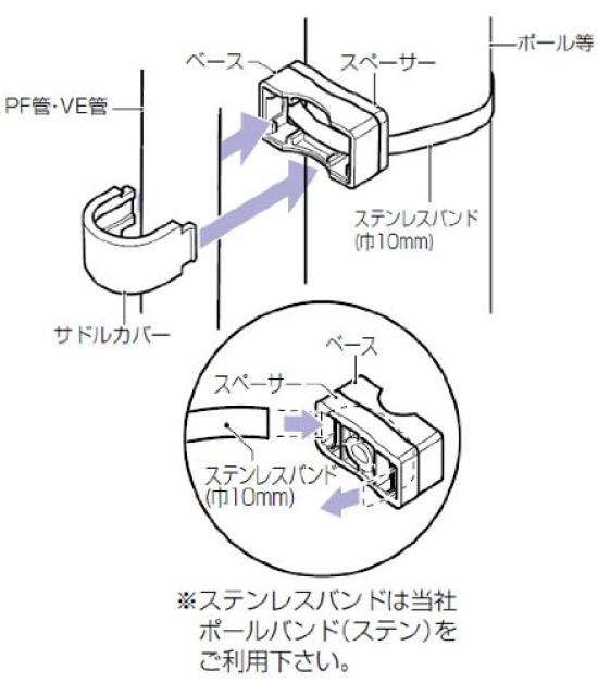 MIRAI PFVE Compatible Base Saddle, Suitable for PF 16 and VE 16mm Pipes, Black (Price for 10 pieces) SPF-16K