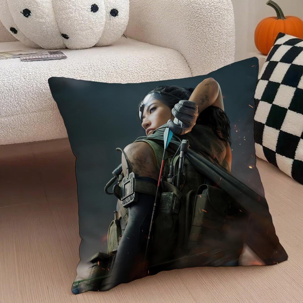 Cool Tactical Chinese Game D-Delta Force Cushion Cover Throw Pillow Cover Hidden Button Durable Polyester Chair Cushion