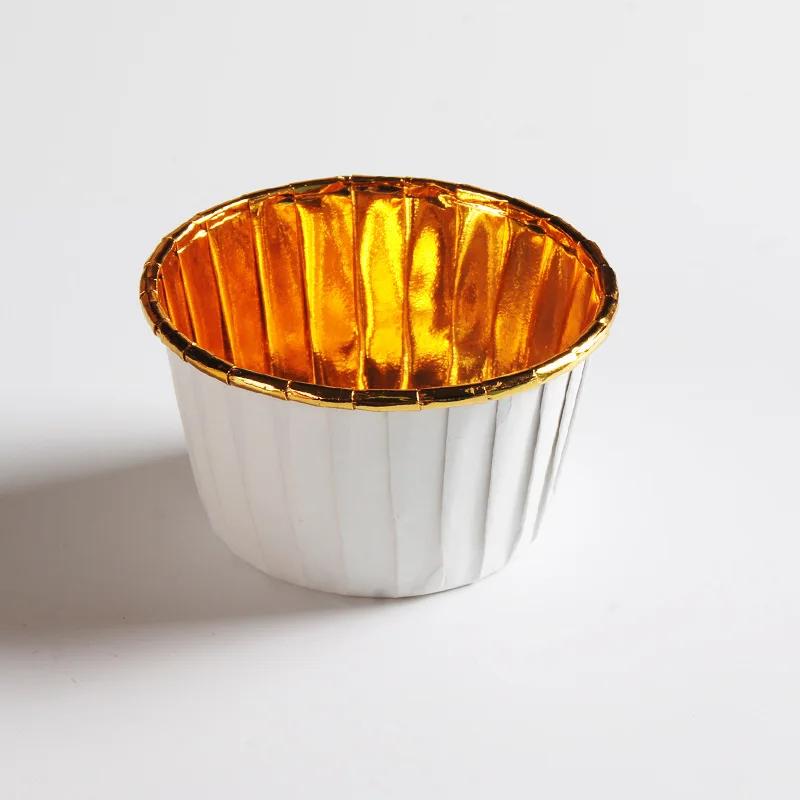 50 de bucăți din folie pentru brioșe, căptușeală pentru cupcake, suporturi pentru ambalaje pentru prăjituri, tavă pentru pahare pentru copt, pahare de hârtie pentru tort, instrumente de patiserie pentru nuntă, ziua de naștere