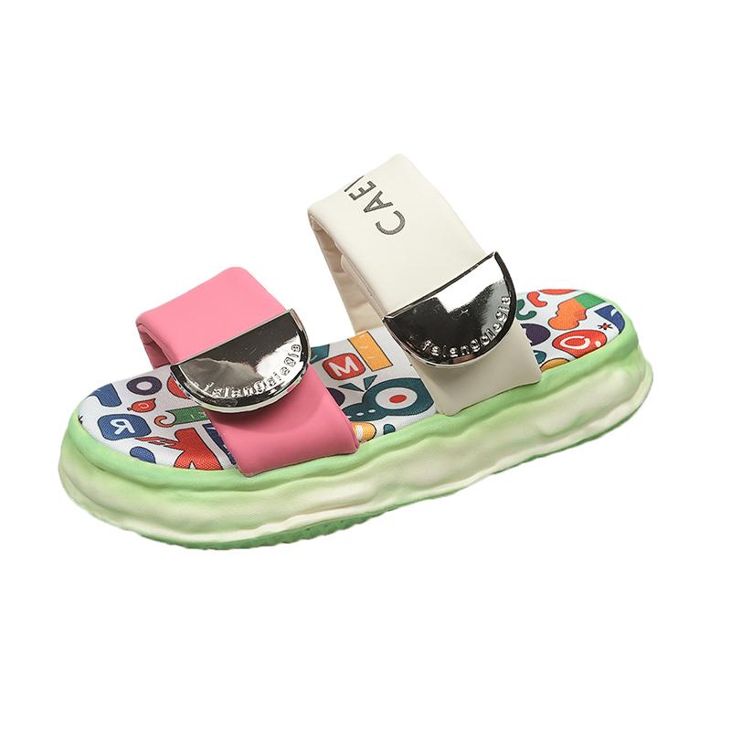 Fashion Women Slippers Fashionable Graffiti Platform Slippers Women Summer Beach Sandals Thick Bottom Slip-On Slide Women Shoes