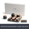 Nanshan Black Pottery Kung Fu Tea Set with Wooden Tray