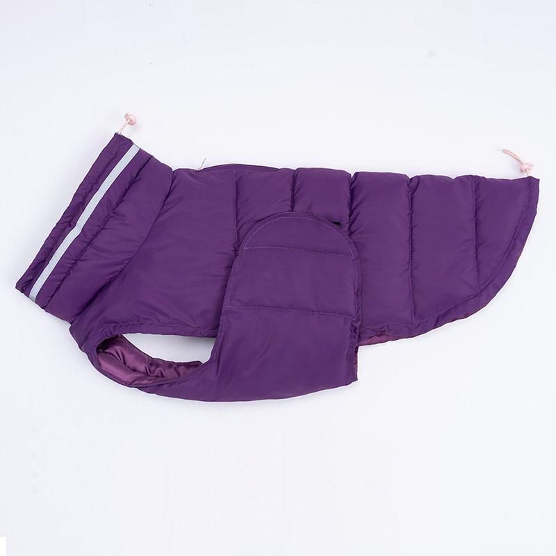 Autumn Winter Warm Thick Lined With Cotton Dog Jacket With Reflective Strap Dog Snow Suit Clothes Waterproof Dog Down Jacket