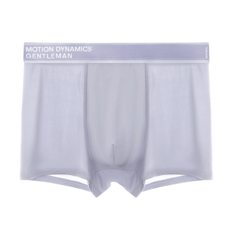 New Men's Summer Thin Ice Silk Antibacterial Inner Crotch Breathable Briefs