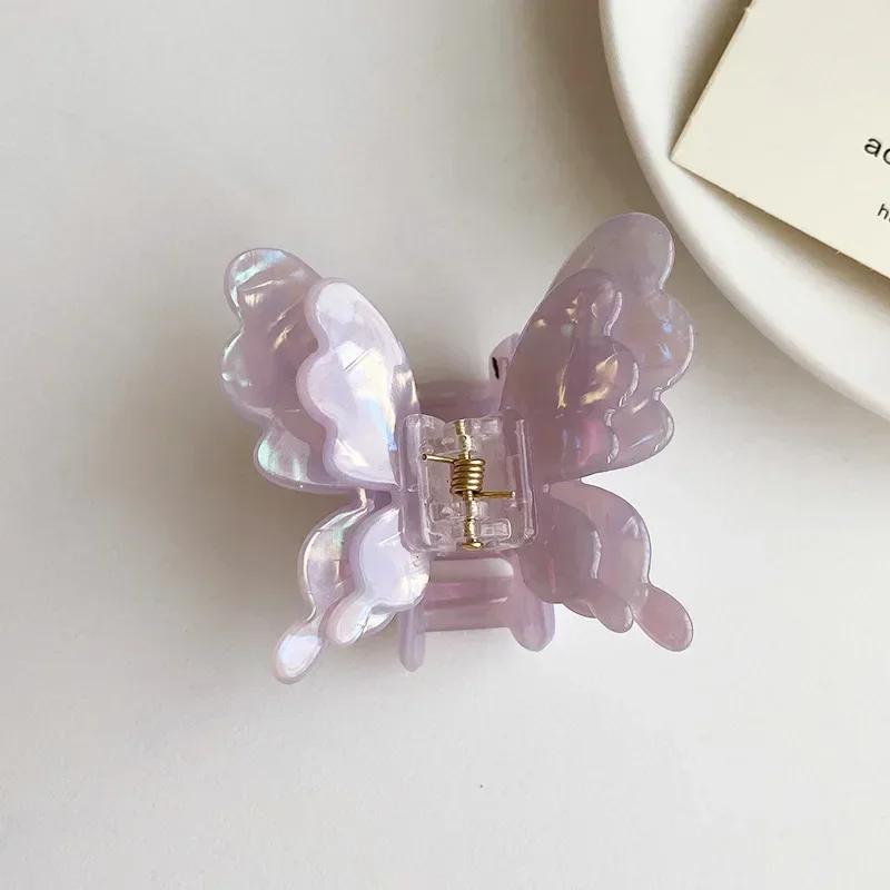Double-Layered Butterfly Crab Barrette For Women Crab Hair Pins Accessories Anniversary Gift Ladies New Year’s Day Crab Clip