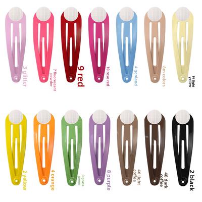 Water Drop Hair Clip High-gloss Cross Bottom Colorful Children's BB Clip Super Player Sticky Doll Accessory Hair Clip