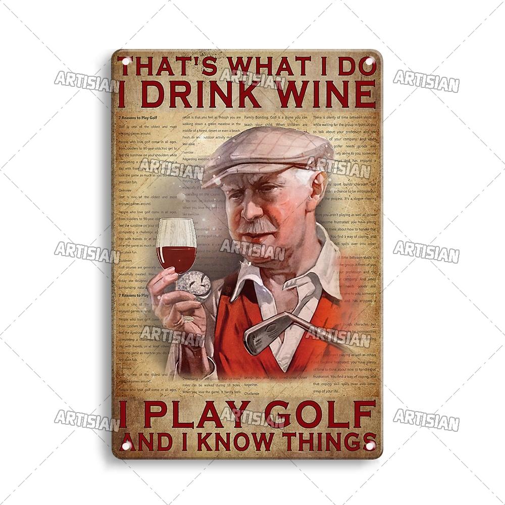 Artisian Sport Metal Plate Golf Tin Sign Vintage Decorative Poster Wall Decor Garage Bar Pub Club Hotel Kitchen Home Man Cave
