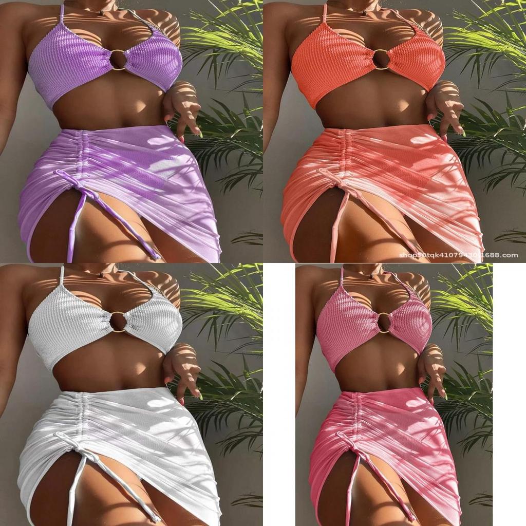 Elegant European Style Bikini Swimsuit With Padding For Water Sports And Beach Wear
