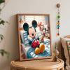 Disney Mickey Mouse sleep art painting kit handmade diy gift home decoration, cozy bedroom wall decor for relaxing vibes artistic craft