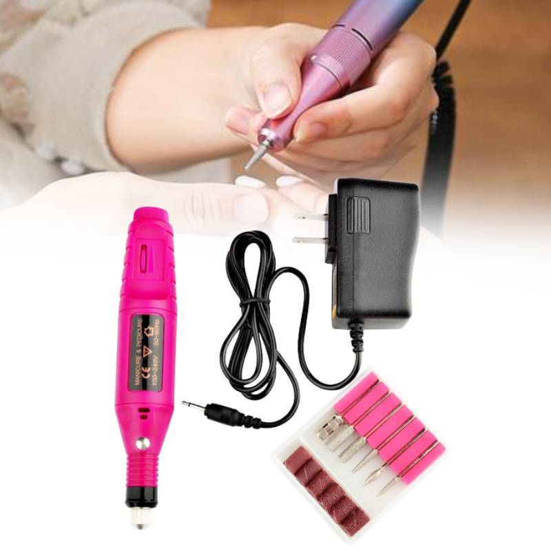 Electric Nail File Set With Portable Grinder For Manicure Enthusiasts And Nail Art Practice