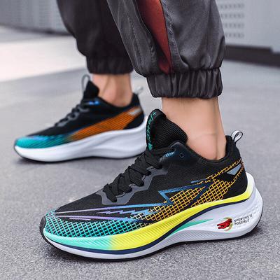 Stop 2.0 Racing Carbon Board Running Shoes Men Shock Absorbing Breathable Sports Student Jogging Student Versatile Casual Youth