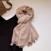 Cotton and Linen Scarf, Solid Color Beard Antique Shawl, Scarf, Desert Dubai Abu Dhabi Headscarf