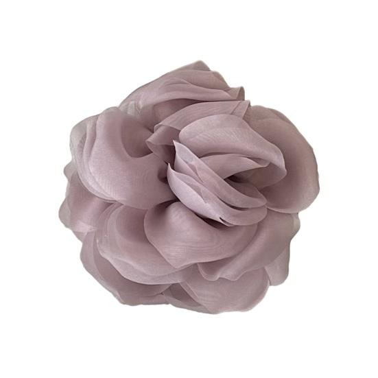 

Hair Claw Mesh Yarn Texture 3D Flower Design Large Shark Hair Clip Versatile Daily Date Hair Accessory