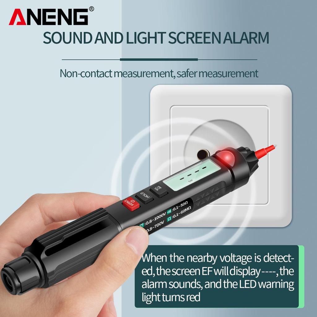 Aneng A3007 Mini multimetru profesional stilou 6000 de conturi cu Tester automat de tensiune AC/DC fără contact pentru capacitate pentru instrument