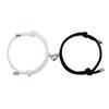 2pcs Black And White Magnetic Couple'S Bracelet, A Symbol Of Love, Good Friends And Brothers, Party, Travel, Fashionable And Elegant Accessories