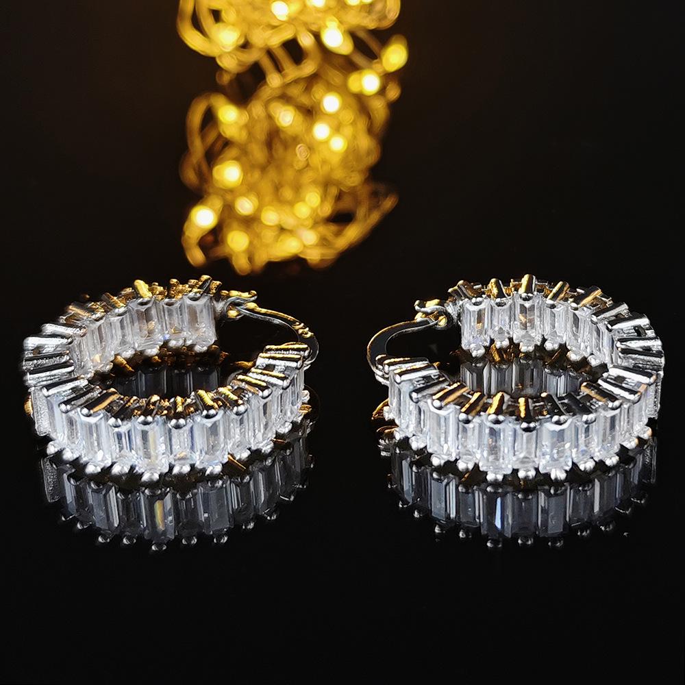 Luxury Gold Cubic Zirconia Earrings for Women - Wedding & Party Jewelry E6481