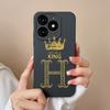 For Tecno Itel A70 Case Luxury Crown Letter Pattern Liquid Silicone Back Cover For ItelA70 A 70 New Design Advanced Sense Shell