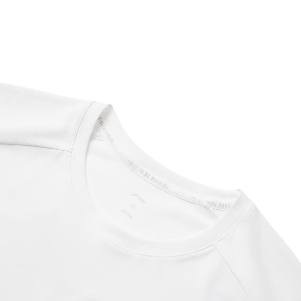 Li Ning Running Series Sport Casual Gradient Simple Round Neck Pullover Short Sleeve T-Shirt Men Tops Standard-White Sky-Blue Cool-Purple ATSV091-1