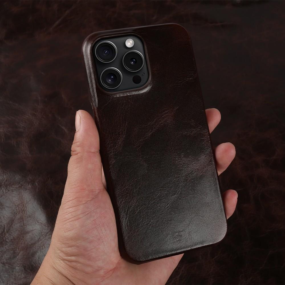 Durable Genuine Leather Case For iphone15Pro Max 14 Pro 13 12mini 11 Mobile Phone Cover Case Shockproof Back Protect Coque etui