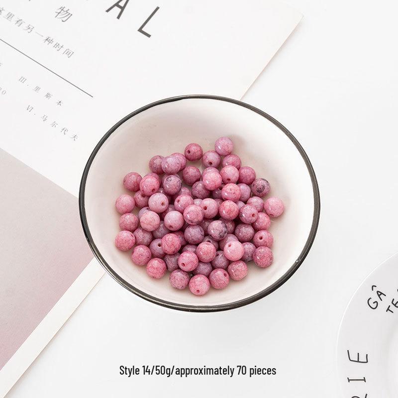 6.5-10mm Multicolor Glass Beads for DIY Bracelet and Necklace Jewelry Making