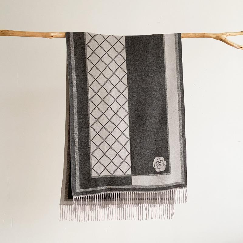 Autumn and Winter Letter Scarf Double-sided Classic Fashion Imitation Cashmere Shawl Versatile Scarf Light Luxury New