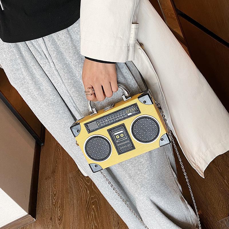 Personalisierte Radiotasche mit modischem Design Kleine Retro-Umhängetasche für Damen
