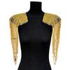 Pair Of Sequins Fringe Shoulder Patches For Party Attire Comfortable Long Wear Decorative Accent