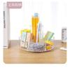 Acrylic Desktop Transparent 360° Rotating Storage Box Large Capacity Partitioning Cosmetics Storagetray Storage Tube
