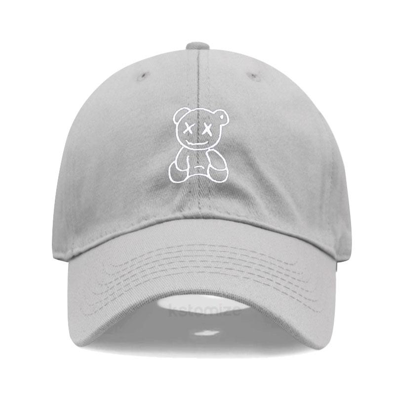 Xx Little Bear Embroidery Baseball Cap For Men Women Washed Cotton Dad Hat Adjustable Unisex Casual Sports Caps