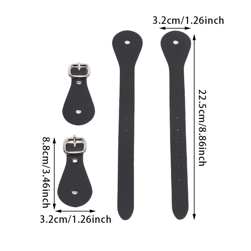 Equestrian Spur Straps Adjustable Leather Horse Riding Spur Straps with Buckle for Horse Riding Outdoor Equestrian Equipment