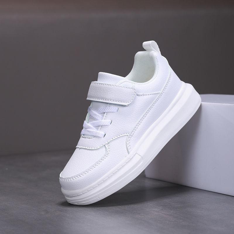 Classmates Children's New Spring and Autumn Boys' Middle and Older Children's Board Shoes Elementary School Shoes Small Leather Shoes Black Girls' Sn