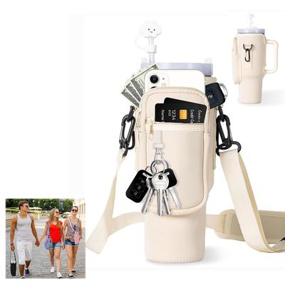 GreenGee Water Bottle Cover Stanley Cup Holder InsulatedCold RetentionAdjustable Carry Bag Adjustable Shoulder Strap Sports Bottles Compatible Case