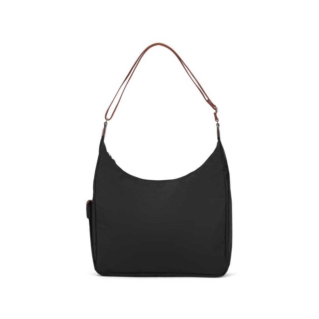 Longchamp Le Pliage 28 Adjustable Shoulder Strap Foldable Canvas Crescent Underarm Half Moon Canvas Crossbody Shoulder Bag Women bags Black 2450089001