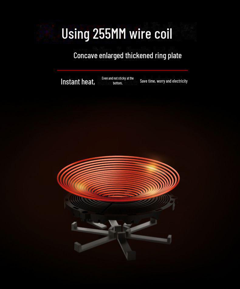 High-Power Induction Cooktop Set with Pot - Electric Ceramic Stove