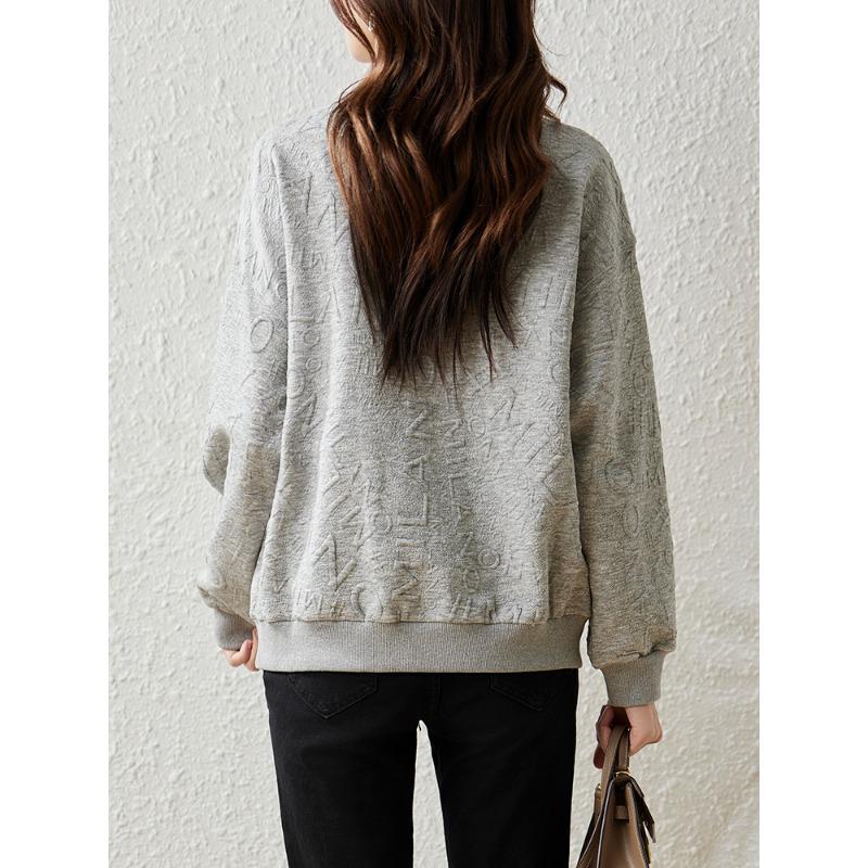 Dimanaf 2025 Nye Pluss Størrelse Vår Hettegensere Dame Langermet Lilla. Lommer Løs Casual Ensfarget Design Basic Topper T-skjorte Ny Pullover