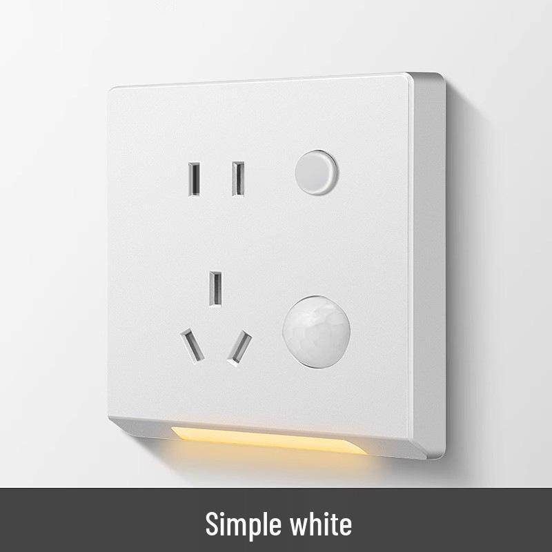 LED Night Light with Motion Sensor, Recessed Floor Lamp & Socket for Staircase, Corridor, Bedside