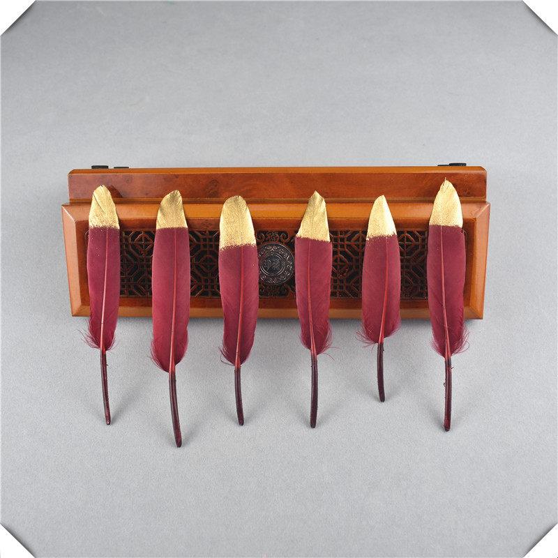 10/20 Stück Goldene Entenfedern DIY Handarbeit Dekoration Hochzeit Hut Federn für Schmuckherstellung Traumfänger Federn Basteln 10-15CM