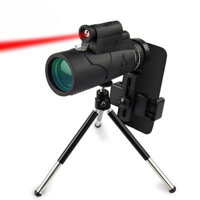 Monokulares Teleskop, 12 x 50 HD, hohe Vergrößerung, Outdoor-Nachtsicht, große Objektivbrille mit Laserlampe