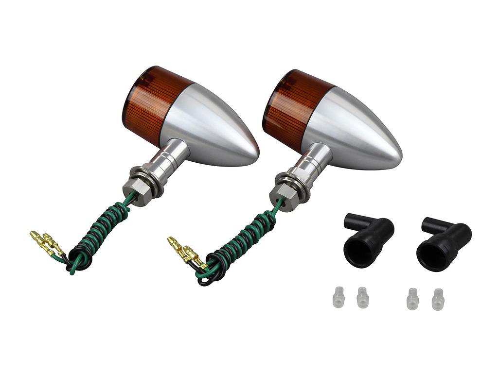 POSH FAITH Motorcycle Parts Middle Machined Turn Signals Bullet Type 093099-23