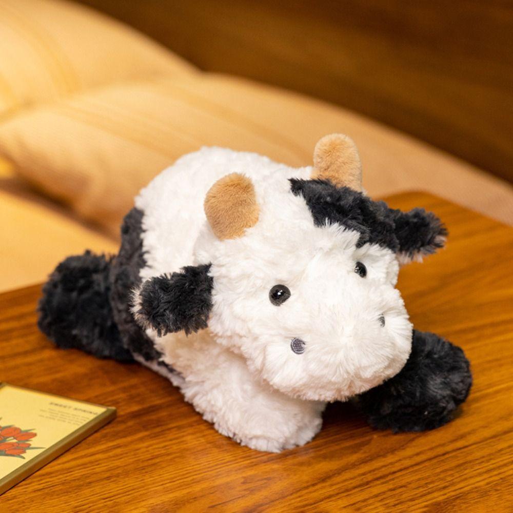 23/38cm Baby Goat&Cow Plush Doll PP Cotton Big Horns Goat Toys Cute Animal Plush Toys  Easter Gifts