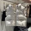 Down cotton vest women's short small winter Korean version loose hooded thickened outer wear design vest