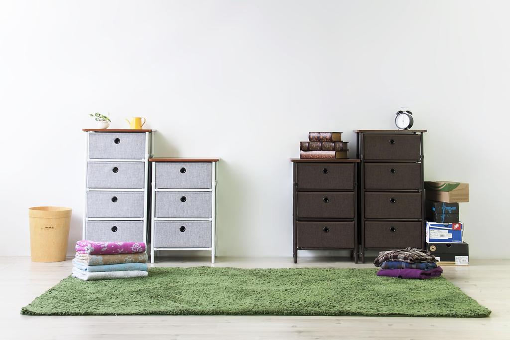 AZUMAYA Easy-Assembly Chest, Brown, 4 Drawers, LFS-702BR