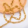 0.5M 1M Open Circle Cross Round Ring Necklace Chain Stainless Steel Link Chains DIY Women Bracelets Jewelry Making Body Chain