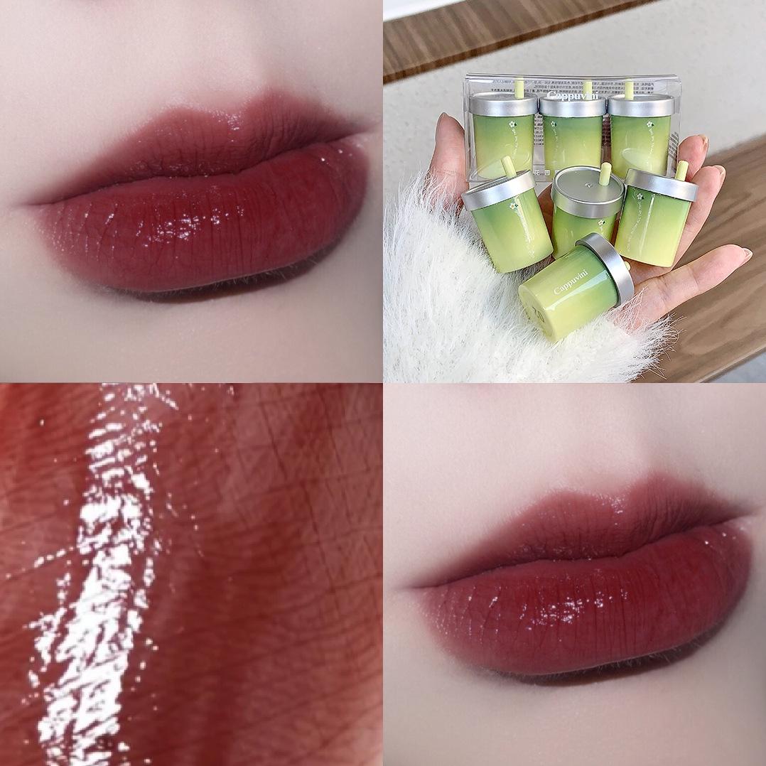 

Cappuvini Jasmine Milk Tea Lip Gloss: Watery Lip Tint & Glaze for Students