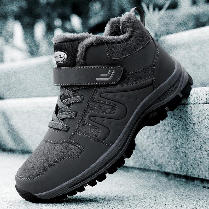 Seniorenschuhe Fleece warm Herren- und Damen-rutschfeste Reiseschuhe Sportschuhe Mittelalterliche und ältere Wanderschuhe Dad-Schuhe Seniorenschuhe Damen